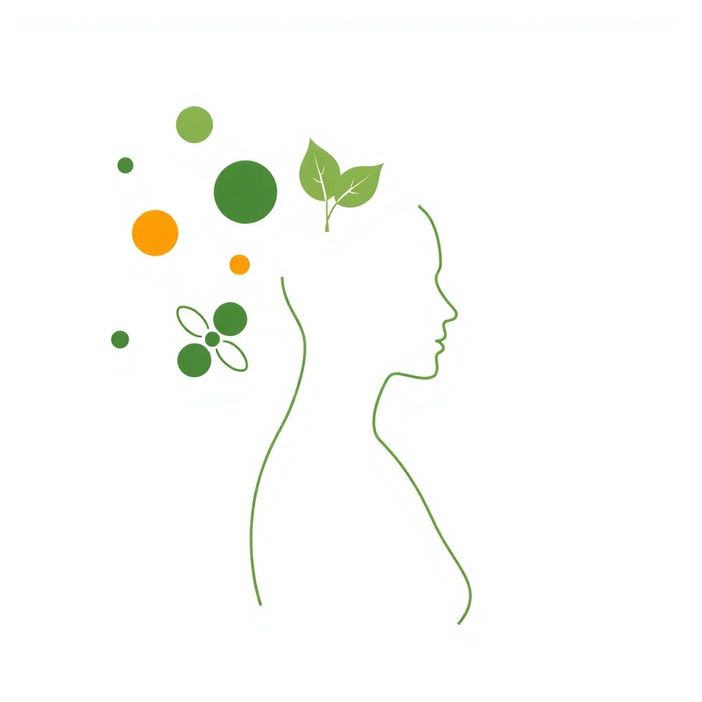 Stilisierte Darstellung von Energiefluss und natürlichen Inhaltsstoffen